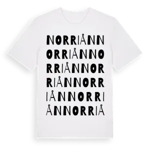 Norriån ordlek t-shirt – ekologisk bomull t-shirt från Pinshirt