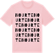 Pink Cotton t-shirt med Nourte ordlek t-shirt