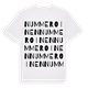 White t-shirt med Nummeroinen ordlek t-shirt