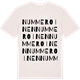 Vintage White t-shirt med Nummeroinen ordlek t-shirt