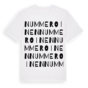 Nummeroinen ordlek t-shirt – ekologisk bomull t-shirt från Pinshirt