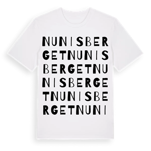 Nunisberget ordlek t-shirt – ekologisk bomull t-shirt från Pinshirt
