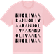Pink Cotton t-shirt med Nuolivaara ordlek t-shirt