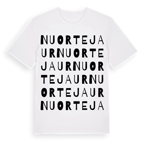 Nuortejaur ordlek t-shirt – ekologisk bomull t-shirt från Pinshirt