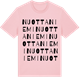Pink Cotton t-shirt med Nuottaniemi ordlek t-shirt