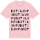 Pink Cotton t-shirt med Nutikumpu ordlek t-shirt