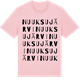 Pink Cotton t-shirt med Nuuksujärvi ordlek t-shirt