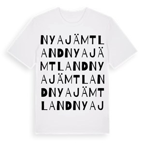 Nya Jämtland ordlek t-shirt – ekologisk bomull t-shirt från Pinshirt
