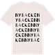 Vintage White t-shirt med Nybacken ordlek t-shirt