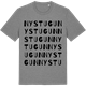 Mid Heather Gray t-shirt med Nystugun ordlek t-shirt