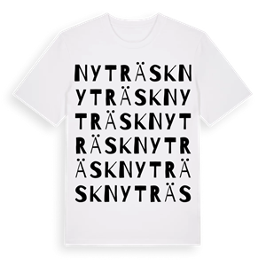 Nyträsk ordlek t-shirt – ekologisk bomull t-shirt från Pinshirt