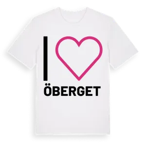 Jag älskar Öberget t-shirt stort tryck – ekologisk bomull t-shirt från Pinshirt