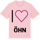Pink Cotton t-shirt med Jag älskar Öhn t-shirt stort tryck