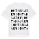 White t-shirt med Ohtanajärvi ordlek t-shirt