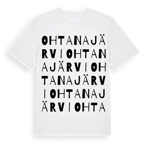 Ohtanajärvi ordlek t-shirt – ekologisk bomull t-shirt från Pinshirt