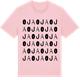 Pink Cotton t-shirt med Oja ordlek t-shirt