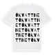 White t-shirt med Ökvattnet ordlek t-shirt
