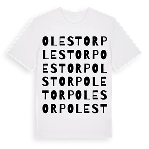 Olestorp ordlek t-shirt – ekologisk bomull t-shirt från Pinshirt