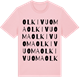 Pink Cotton t-shirt med Olkivuoma ordlek t-shirt