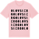 Pink Cotton t-shirt med Olovsberg ordlek t-shirt