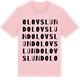 Pink Cotton t-shirt med Olovslund ordlek t-shirt