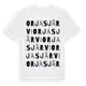 White t-shirt med Orjasjärvi ordlek t-shirt