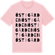 Pink Cotton t-shirt med Östigården ordlek t-shirt
