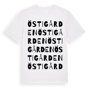 Östigården ordlek t-shirt – ekologisk bomull t-shirt från Pinshirt