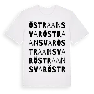 Östra Ansvar ordlek t-shirt – ekologisk bomull t-shirt från Pinshirt