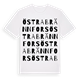 White t-shirt med Östra Brännfors ordlek t-shirt