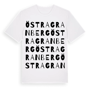 Östra Granberg ordlek t-shirt – ekologisk bomull t-shirt från Pinshirt