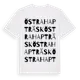 White t-shirt med Östra Hapträsk ordlek t-shirt