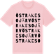 Pink Cotton t-shirt med Östra Kesojärv ordlek t-shirt