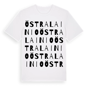 Östra Lainio ordlek t-shirt – ekologisk bomull t-shirt från Pinshirt