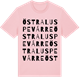 Pink Cotton t-shirt med Östra Luspevárre ordlek t-shirt