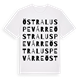White t-shirt med Östra Luspevárre ordlek t-shirt