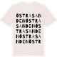 Vintage White t-shirt med Östra Sanden ordlek t-shirt
