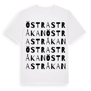 Östra Stråkan ordlek t-shirt – ekologisk bomull t-shirt från Pinshirt