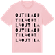 Pink Cotton t-shirt med Outila ordlek t-shirt