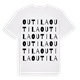 White t-shirt med Outila ordlek t-shirt