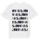White t-shirt med Ovansjö ordlek t-shirt