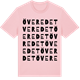 Pink Cotton t-shirt med Överedet ordlek t-shirt