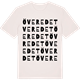 Vintage White t-shirt med Överedet ordlek t-shirt