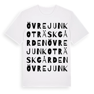 Övre Junkoträskgården ordlek t-shirt – ekologisk bomull t-shirt från Pinshirt