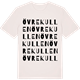 Vintage White t-shirt med Övre Kullen ordlek t-shirt