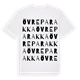 White t-shirt med Övre Parakka ordlek t-shirt