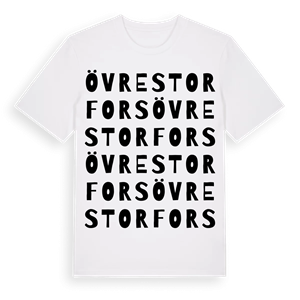 Övre Storfors ordlek t-shirt – ekologisk bomull t-shirt från Pinshirt