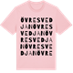 Pink Cotton t-shirt med Övre Svedjan ordlek t-shirt