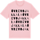 Pink Cotton t-shirt med Övre Vojakkala ordlek t-shirt