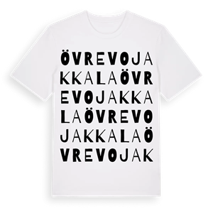 Övre Vojakkala ordlek t-shirt – ekologisk bomull t-shirt från Pinshirt